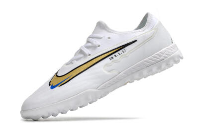 Nike React Phantom GX Pro TF Football Shoes - White/Gold/Black