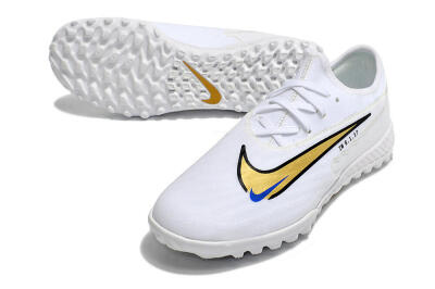 Nike React Phantom GX Pro TF Football Shoes - White/Gold/Black