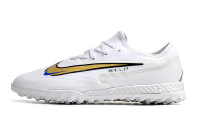 Nike React Phantom GX Pro TF Football Shoes - White/Gold/Black