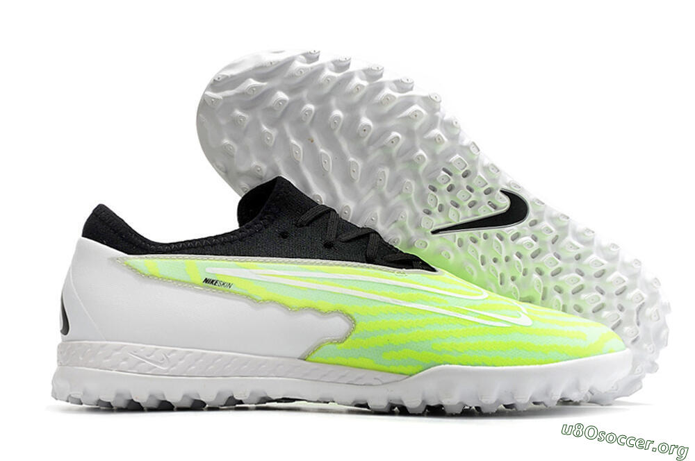 Nike React Phantom GX Pro TF Football Shoes - Green/Black/White 2