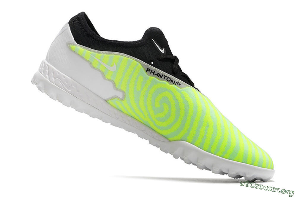Nike React Phantom GX Pro TF Football Shoes - Green/Black/White 4