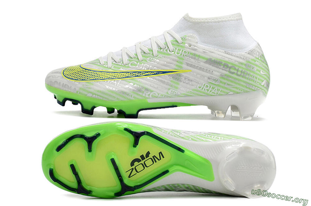 Nike Air Zoom Mercurial Superfly 9 Academy FG Football Boots - White/Green/Yellow 1