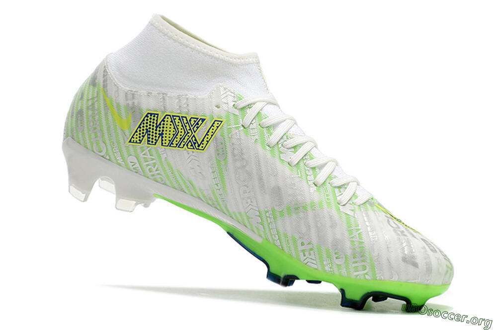 Nike Air Zoom Mercurial Superfly 9 Academy FG Football Boots - White/Green/Yellow 4