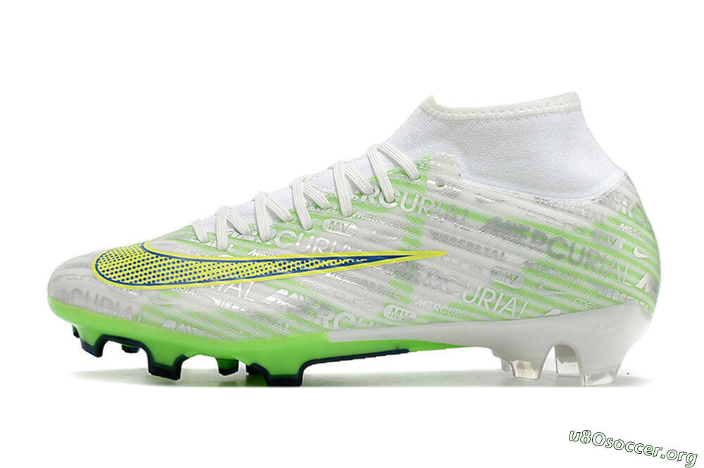Nike Air Zoom Mercurial Superfly 9 Academy FG Football Boots - White/Green/Yellow 3