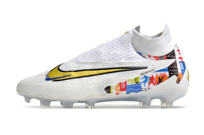 Harry Kane x Nike Phantom GX DF Elite FG Football Boots - White/Gold/Blue