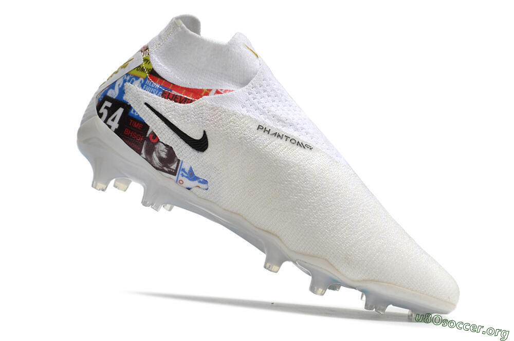 Harry Kane x Nike Phantom GX DF Elite FG Football Boots - White/Gold/Blue 4