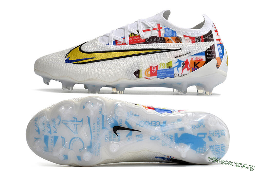 Harry Kane x Nike Phantom GX Elite FG Football Boots - White/Gold/Blue 1