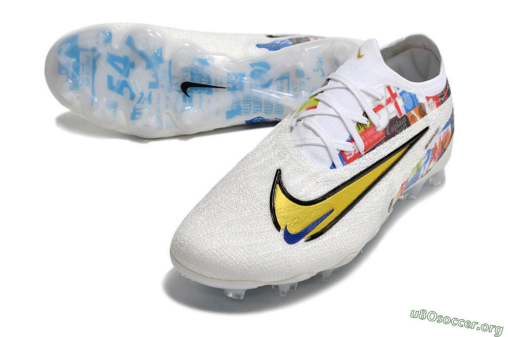 Harry Kane x Nike Phantom GX Elite FG Football Boots - White/Gold/Blue 0