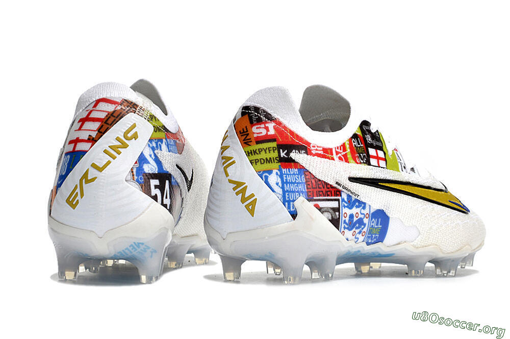Harry Kane x Nike Phantom GX Elite FG Football Boots - White/Gold/Blue 6