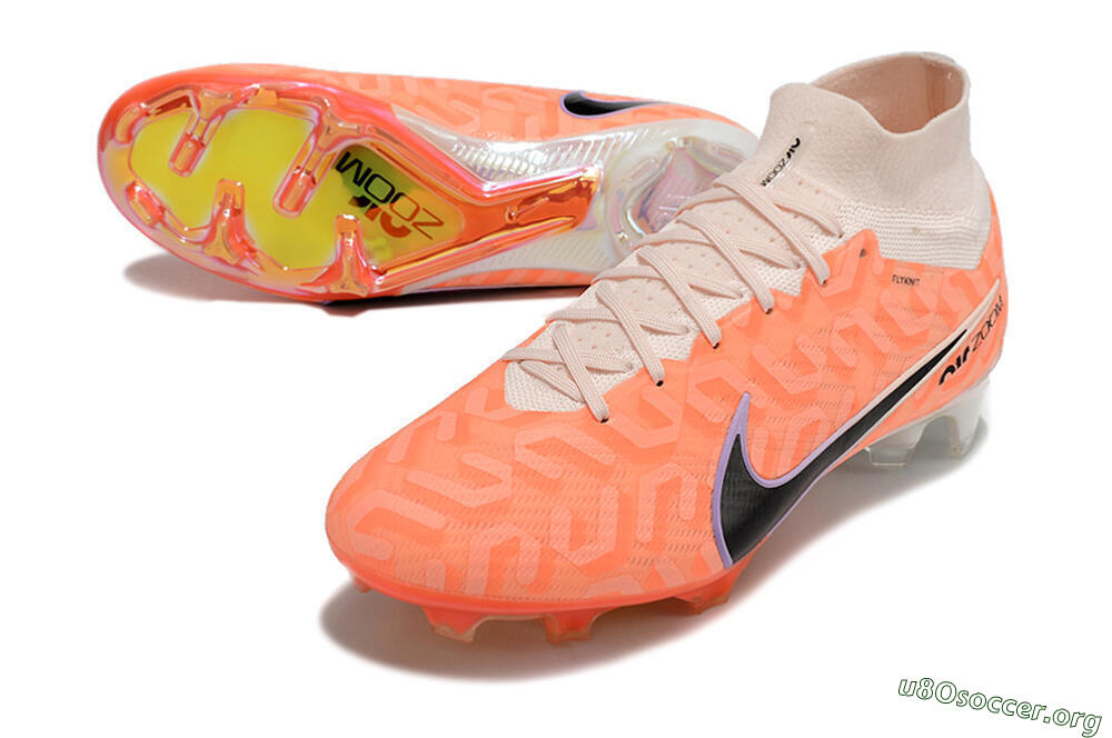 Nike Air Zoom Mercurial Superfly 9 Elite FG Football Boots - White/Orange/Black 0