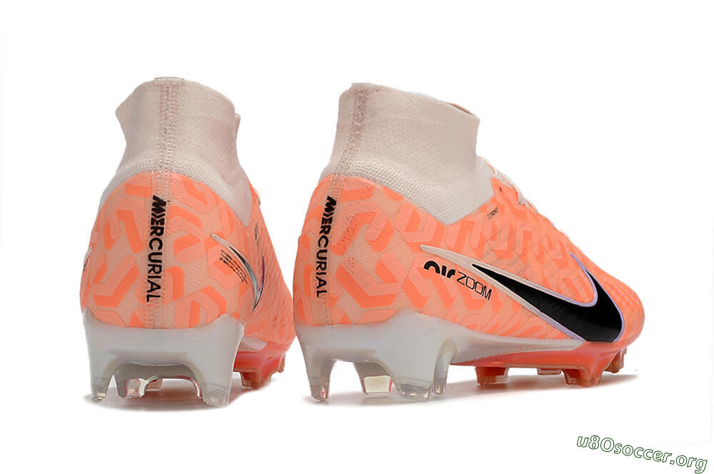 Nike Air Zoom Mercurial Superfly 9 Elite FG Football Boots - White/Orange/Black 6