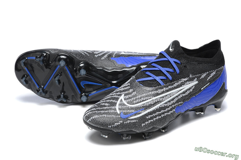 Nike Phantom GX Elite FG Football Boots - Black/White/Blue 0