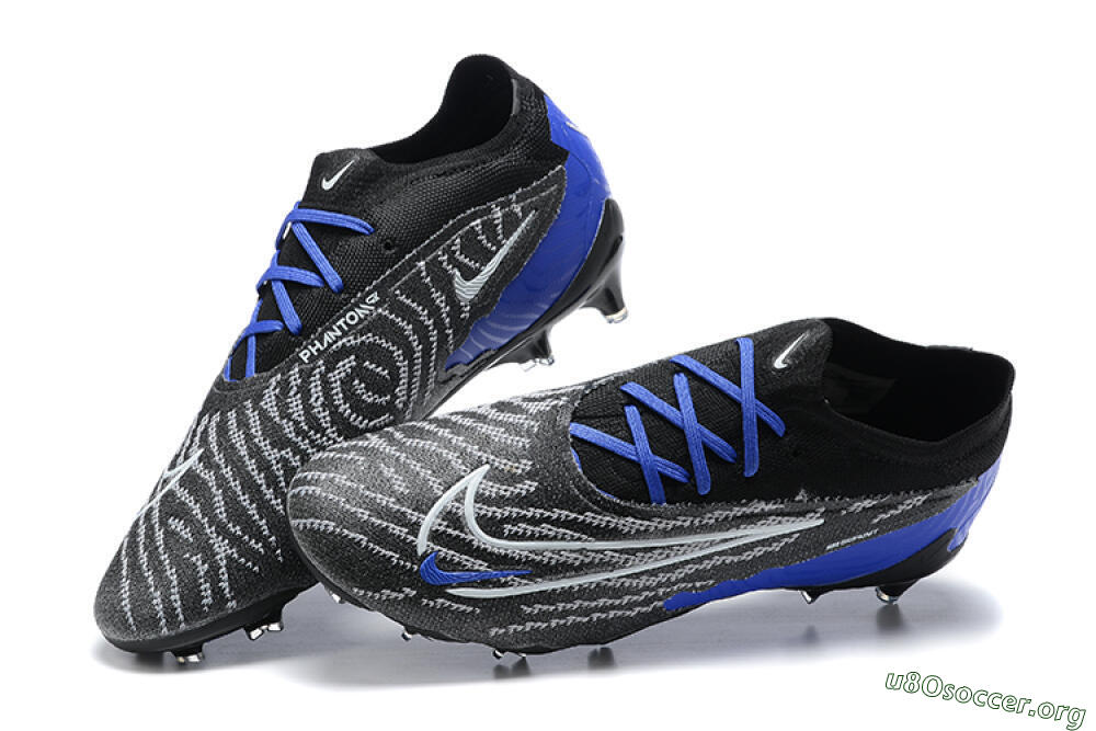 Nike Phantom GX Elite FG Football Boots - Black/White/Blue 5