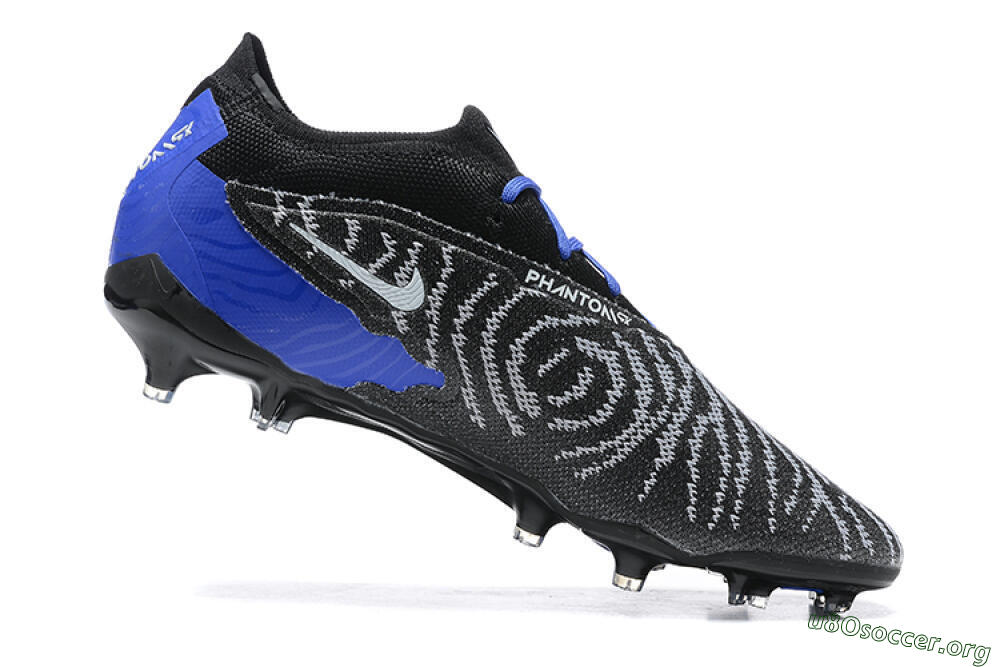 Nike Phantom GX Elite FG Football Boots - Black/White/Blue 6