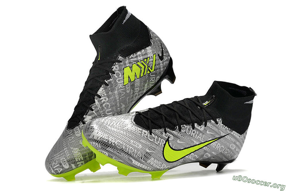 Nike Air Zoom Mercurial Superfly 9 Elite FG Football Boots - Silver/Green/Black 5