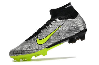 Nike Air Zoom Mercurial Superfly 9 Elite FG Football Boots - Silver/Green/Black