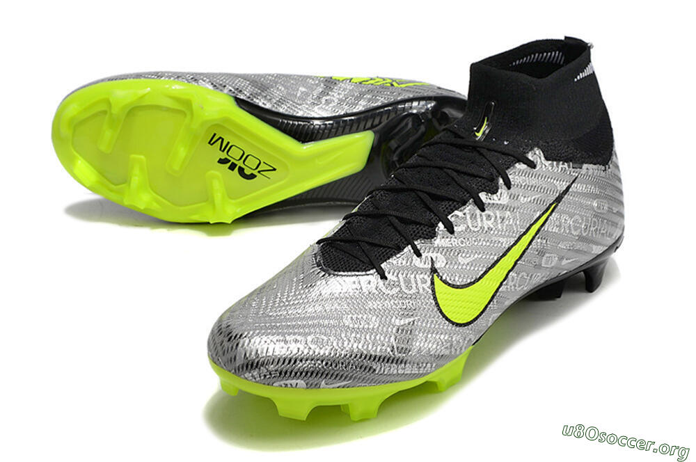 Nike Air Zoom Mercurial Superfly 9 Elite FG Football Boots - Silver/Green/Black 0