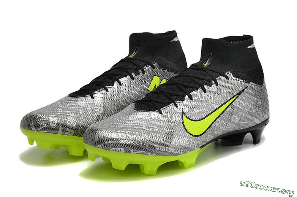 Nike Air Zoom Mercurial Superfly 9 Elite FG Football Boots - Silver/Green/Black 9