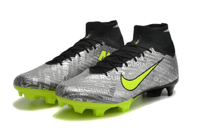 Nike Air Zoom Mercurial Superfly 9 Elite FG Football Boots - Silver/Green/Black