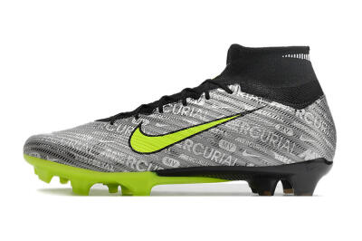 Nike Air Zoom Mercurial Superfly 9 Elite FG Football Boots - Silver/Green/Black