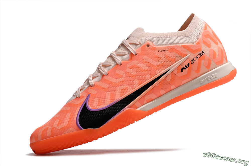 Nike Air Zoom Mercurial Vapor 15 Elite IC Football Shoes - Pink/Black/Purple 5