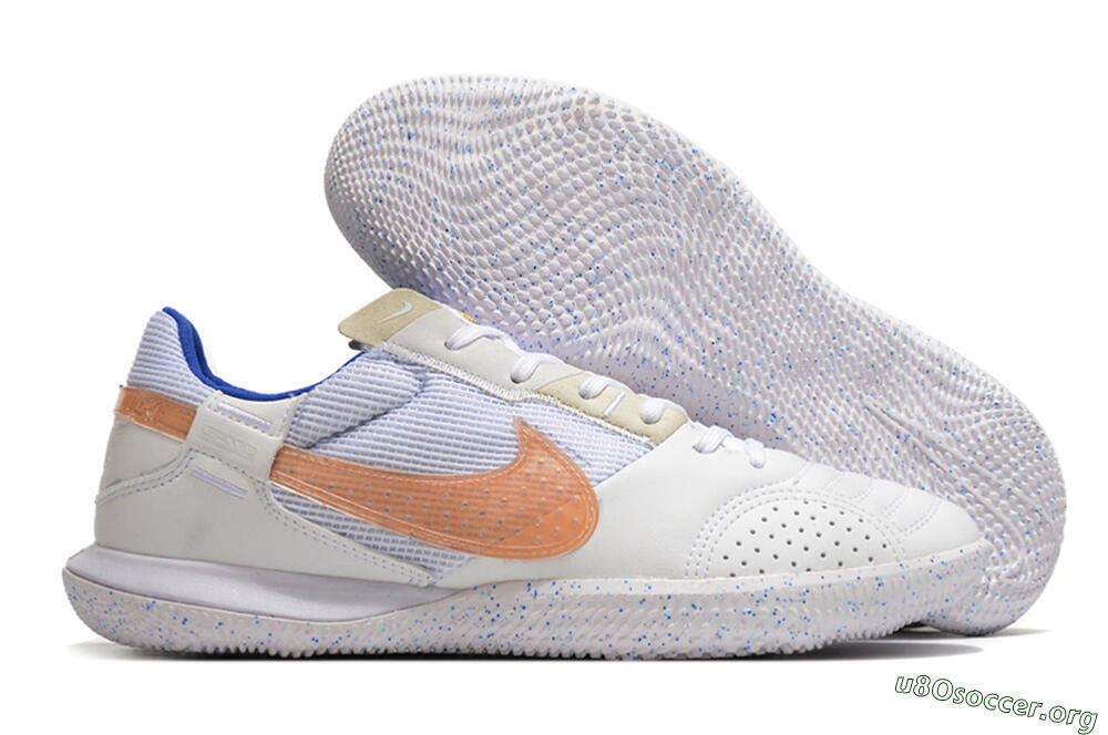 Nike Street Gato IC Football Shoes - White/Pink/Blue 2