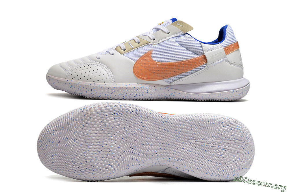 Nike Street Gato IC Football Shoes - White/Pink/Blue 1