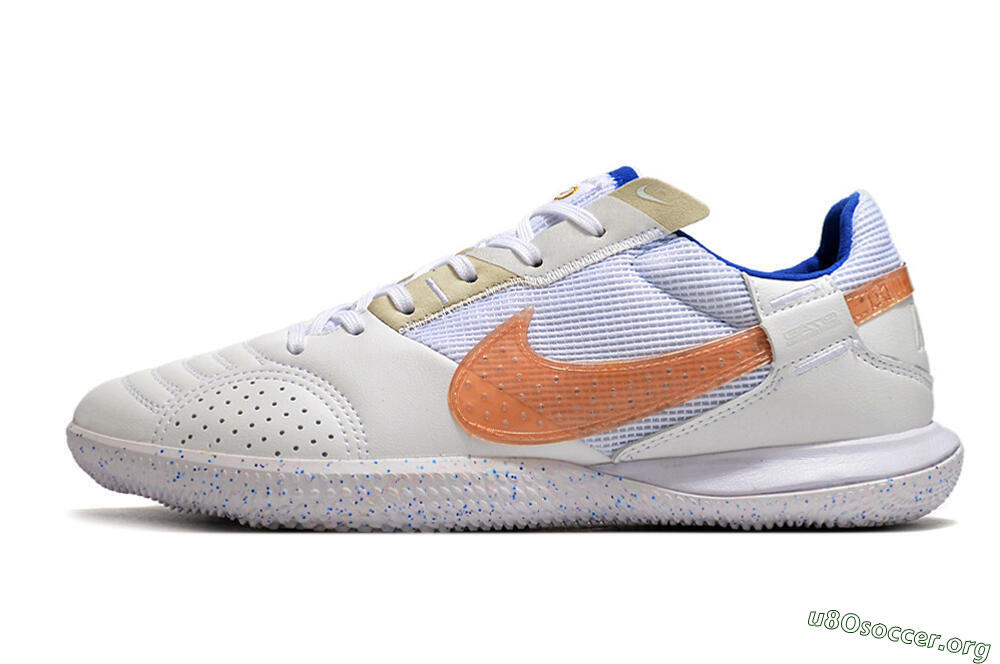 Nike Street Gato IC Football Shoes - White/Pink/Blue 3