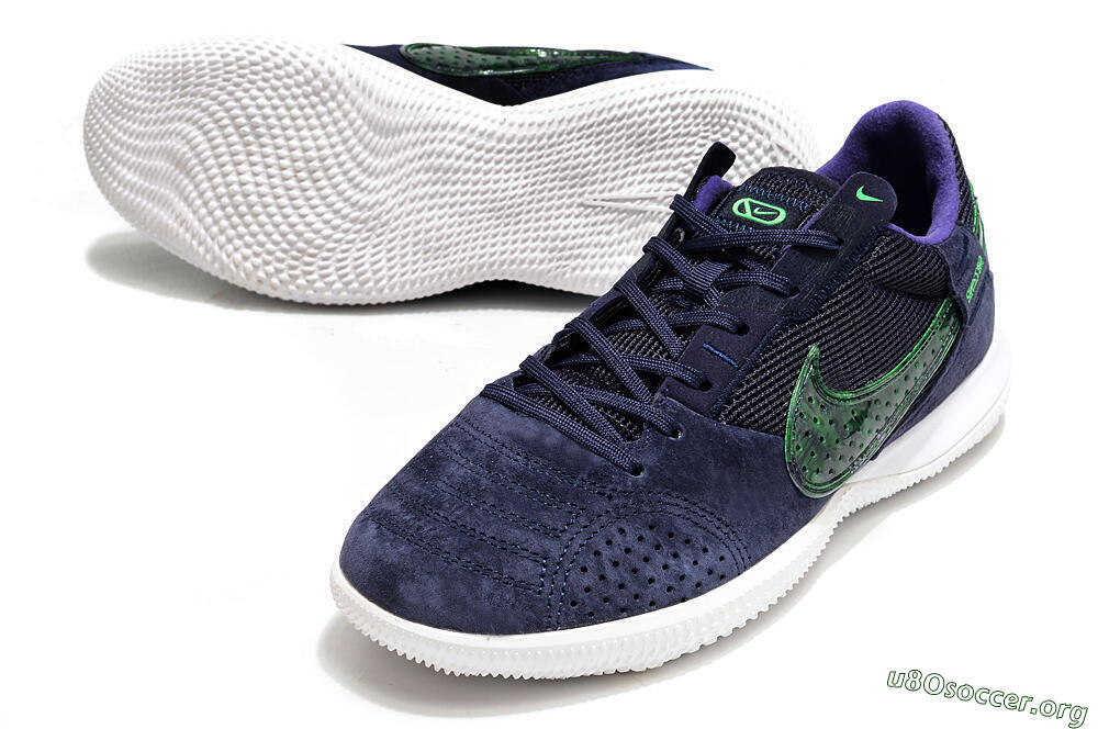 Nike Street Gato IC Football Shoes - Blue/Black/Green 3