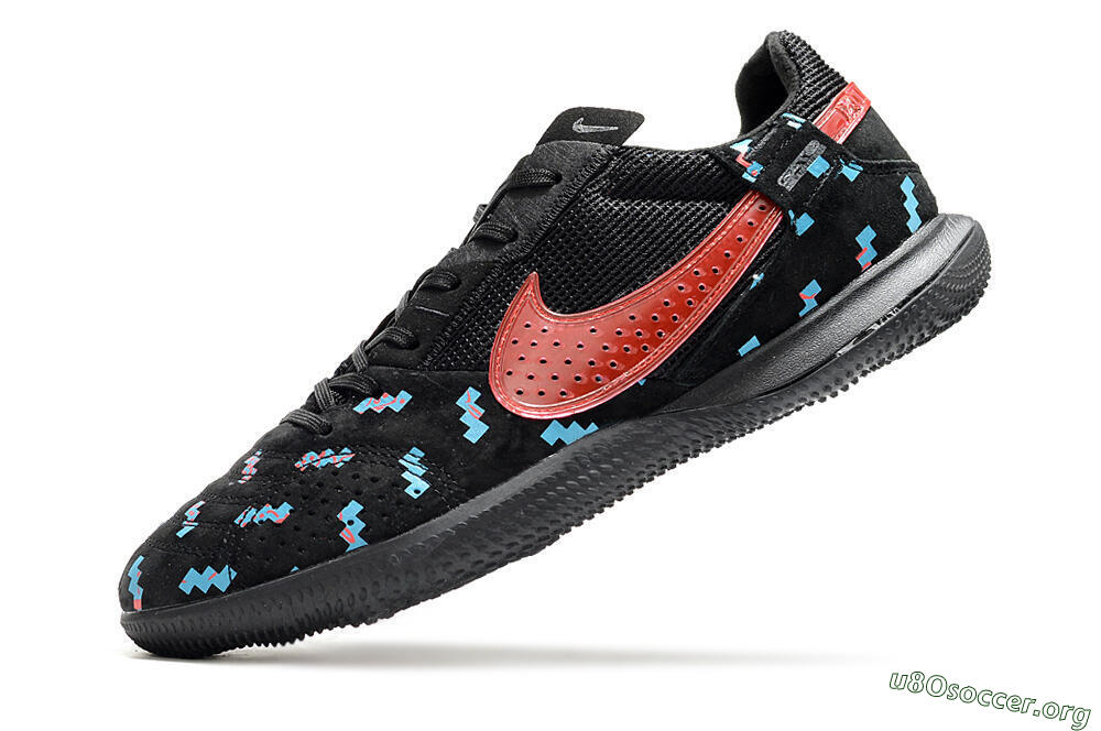 Nike Street Gato IC Football Shoes - Black/Blue/Red 4