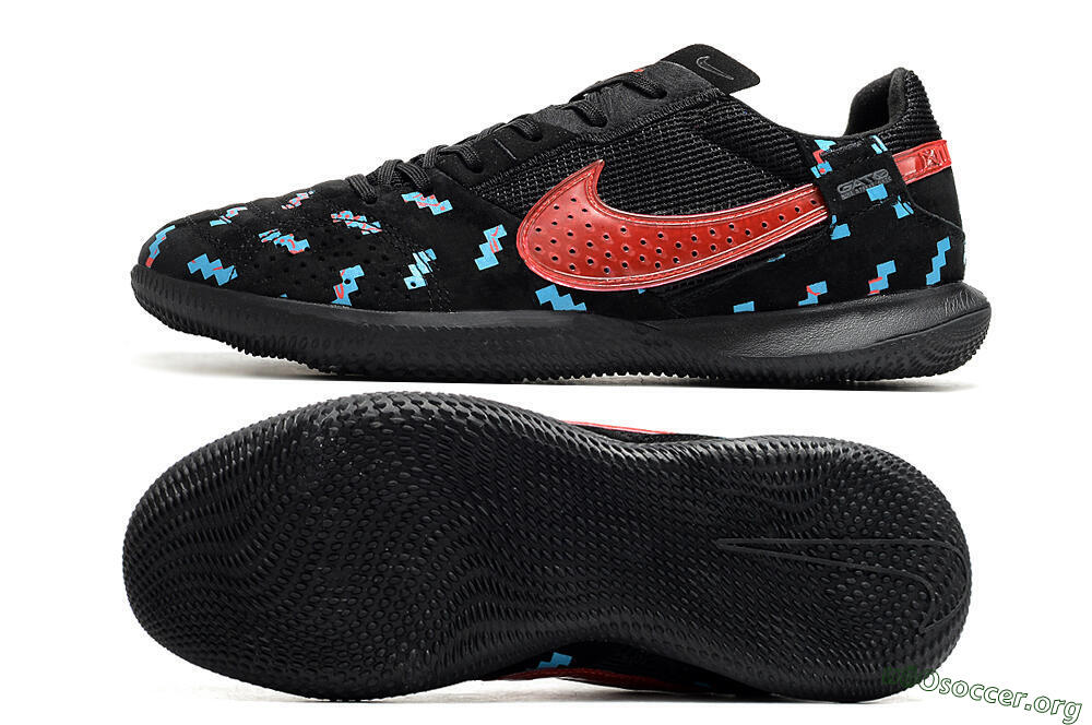 Nike Street Gato IC Football Shoes - Black/Blue/Red 1