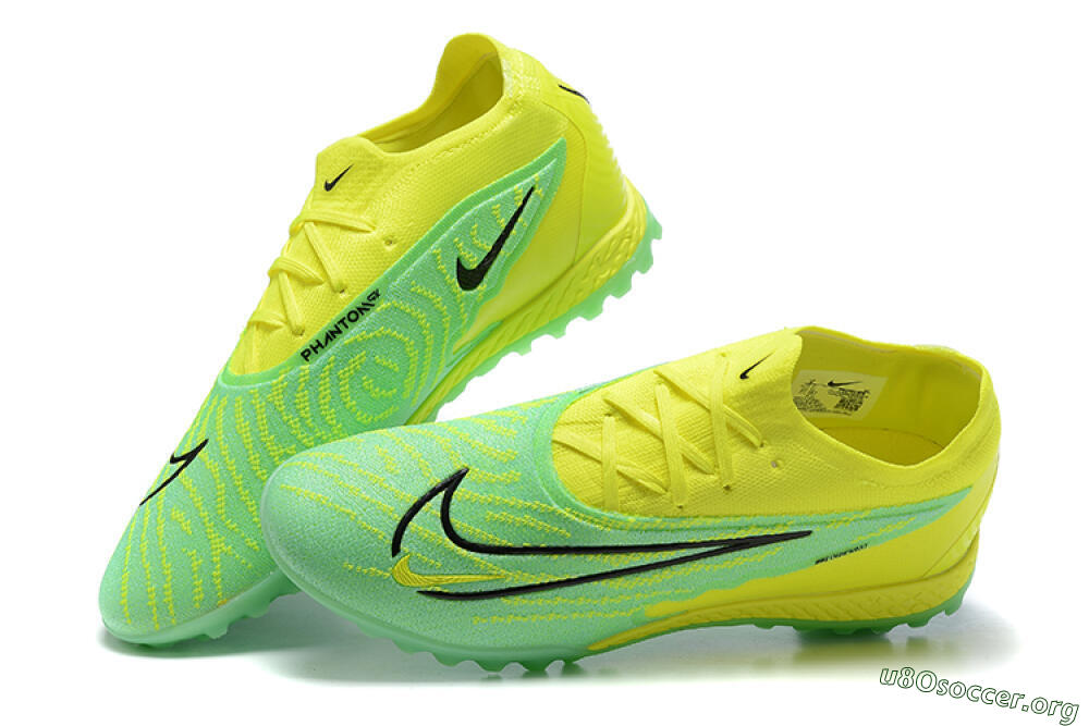 Nike Phantom GX Elite TF Football Shoes - Green/Black/Yellow 5