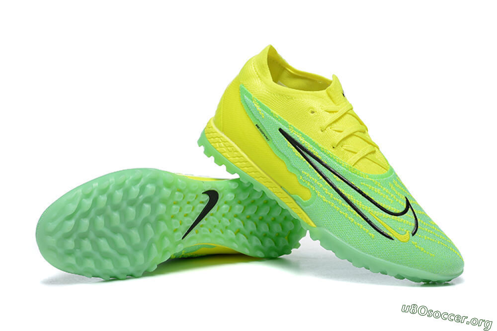 Nike Phantom GX Elite TF Football Shoes - Green/Black/Yellow 4