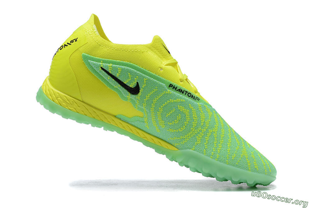 Nike Phantom GX Elite TF Football Shoes - Green/Black/Yellow 6