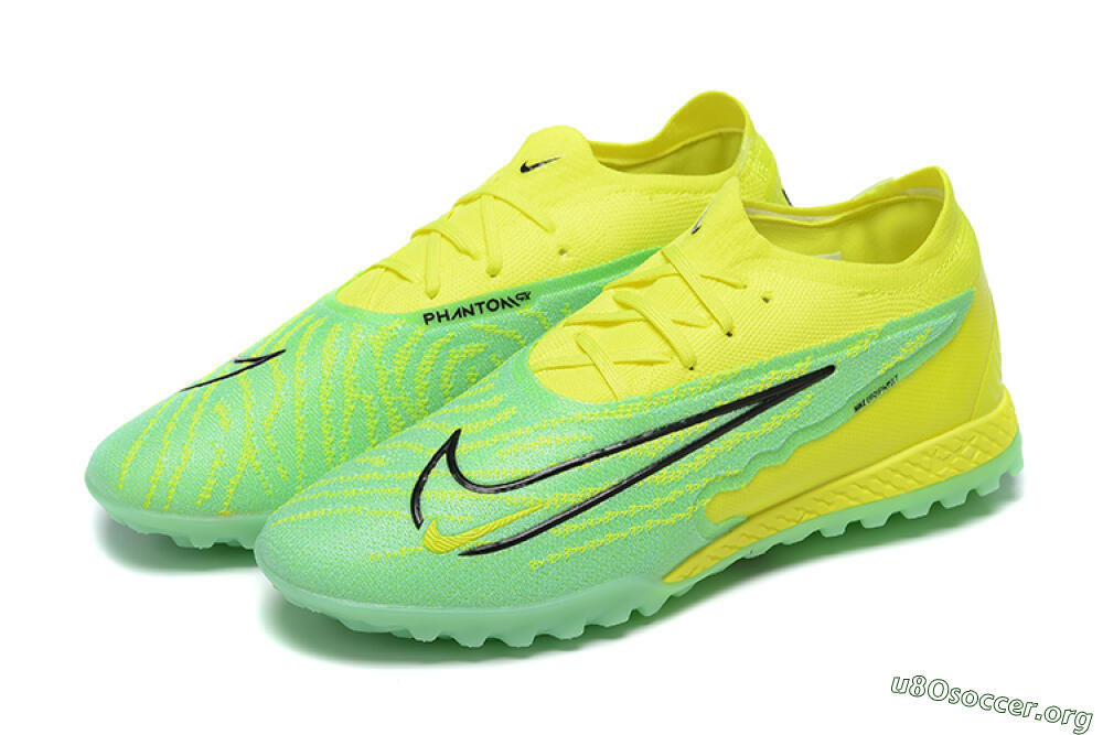 Nike Phantom GX Elite TF Football Shoes - Green/Black/Yellow 9