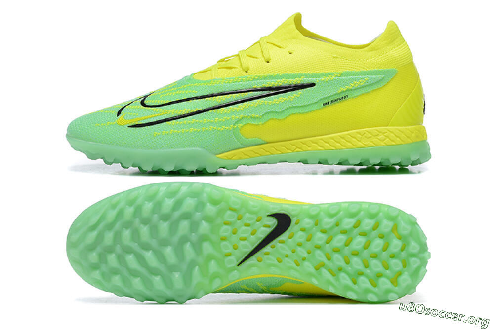 Nike Phantom GX Elite TF Football Shoes - Green/Black/Yellow 1