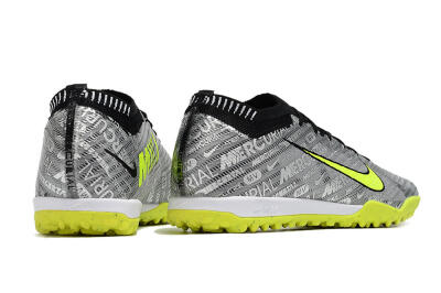 Nike Air Zoom Mercurial Vapor 15 Elite TF Football Shoes - Silver/Green/Black