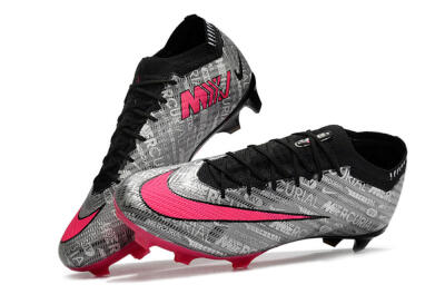 Nike Air Zoom Mercurial Vapor 15 Elite FG Football Boots - Silver/Pink/Black