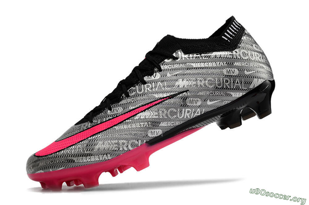 Nike Air Zoom Mercurial Vapor 15 Elite FG Football Boots - Silver/Pink/Black 7
