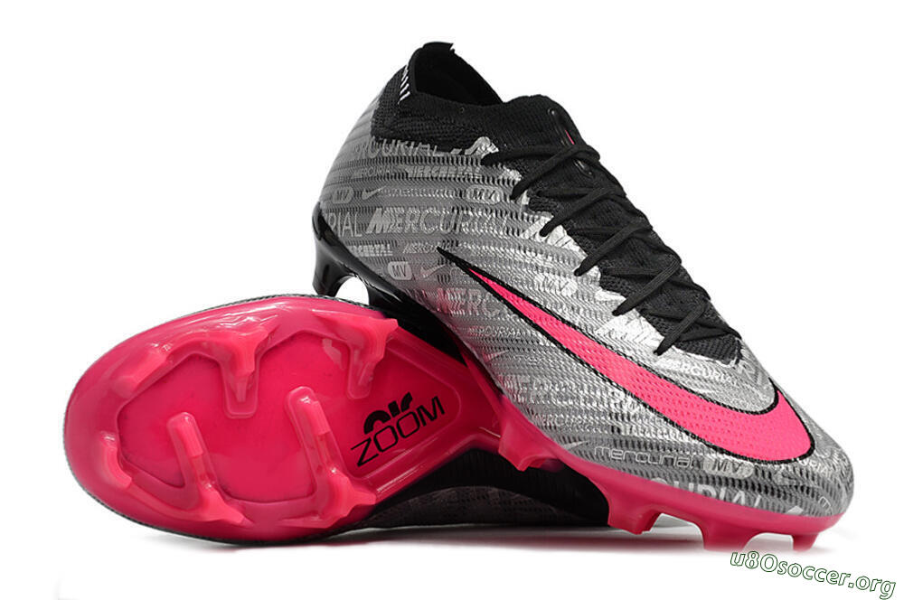 Nike Air Zoom Mercurial Vapor 15 Elite FG Football Boots - Silver/Pink/Black 4