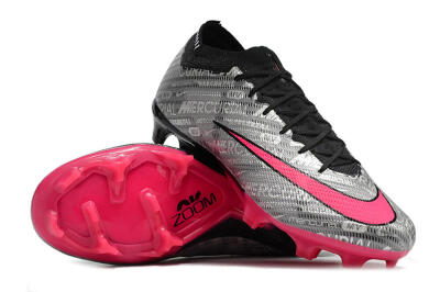 Nike Air Zoom Mercurial Vapor 15 Elite FG Football Boots - Silver/Pink/Black