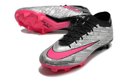 Nike Air Zoom Mercurial Vapor 15 Elite FG Football Boots - Silver/Pink/Black