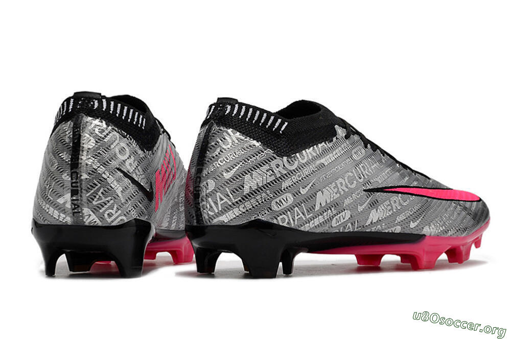 Nike Air Zoom Mercurial Vapor 15 Elite FG Football Boots - Silver/Pink/Black 8