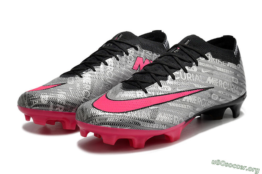 Nike Air Zoom Mercurial Vapor 15 Elite FG Football Boots - Silver/Pink/Black 9