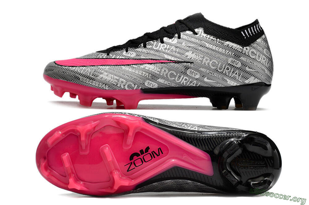 Nike Air Zoom Mercurial Vapor 15 Elite FG Football Boots - Silver/Pink/Black 1
