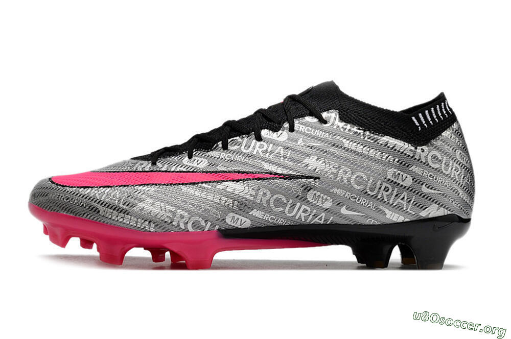 Nike Air Zoom Mercurial Vapor 15 Elite FG Football Boots - Silver/Pink/Black 3