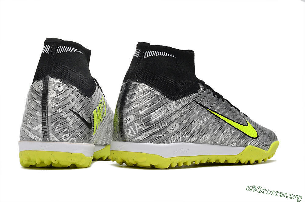 Nike Air Zoom Mercurial Superfly 9 Elite TF Football Shoes - Silver/Green/Black 8