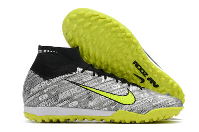 Nike Air Zoom Mercurial Superfly 9 Elite TF Football Shoes - Silver/Green/Black