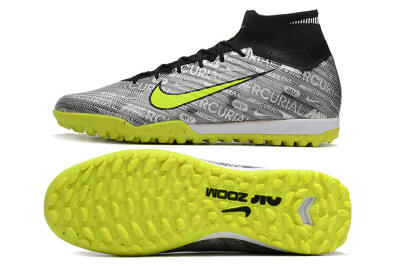 Nike Air Zoom Mercurial Superfly 9 Elite TF Football Shoes - Silver/Green/Black