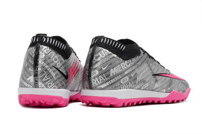 Nike Air Zoom Mercurial Vapor 15 Elite TF Football Shoes - Silver/Pink/Black
